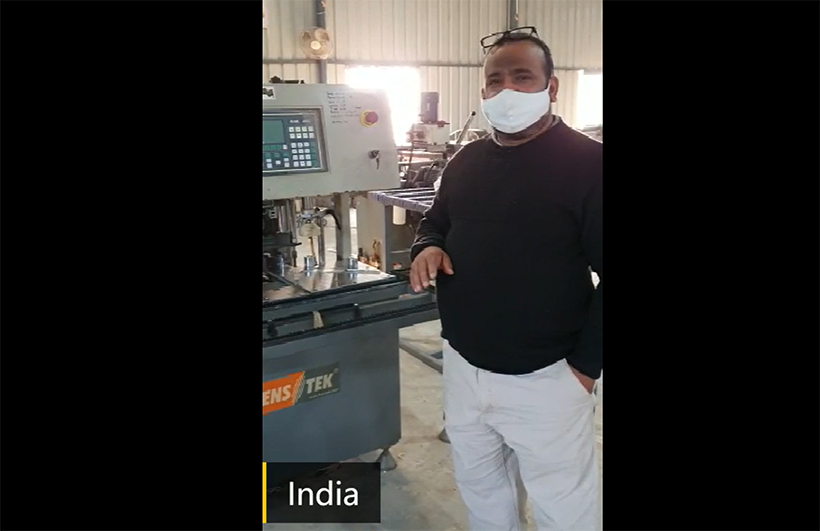 CNC corner cleaning machine comments from India customer