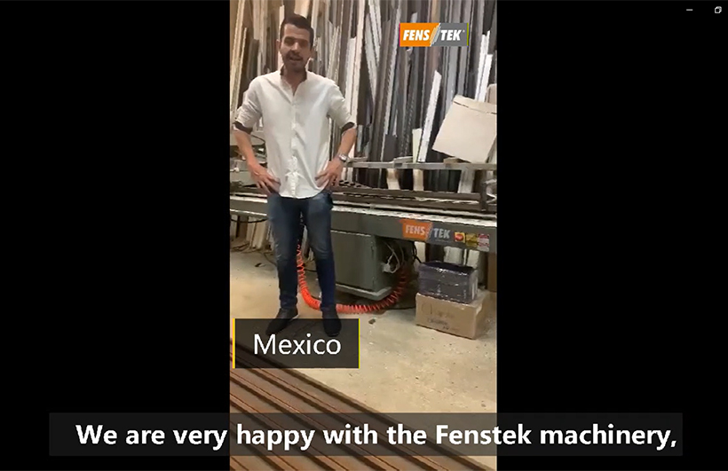 Double head cutting saw machine comments from Mexico customer